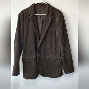 Gap Corduroy Blazer Men Medium Double Vented Preppy Dark Academia Forest